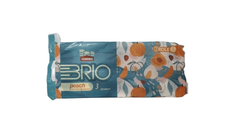 Hartie  Igienica Brio PIERSICA 10role 3STRATURI